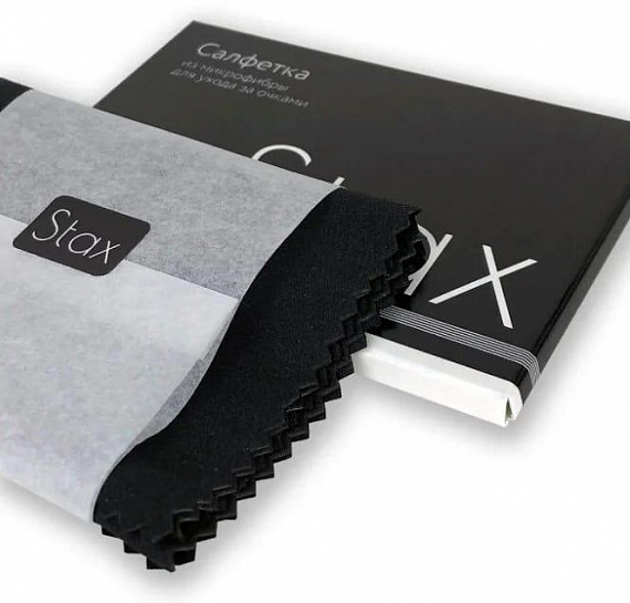 Салфетка из микрофибры Stax, черная, 19х19